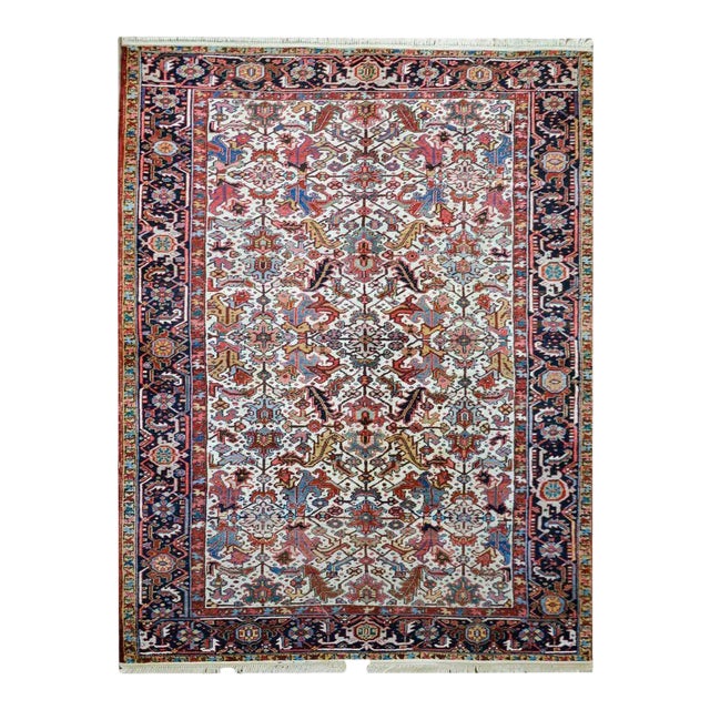 Early 20th Century Vintage Heriz Rug For Sale