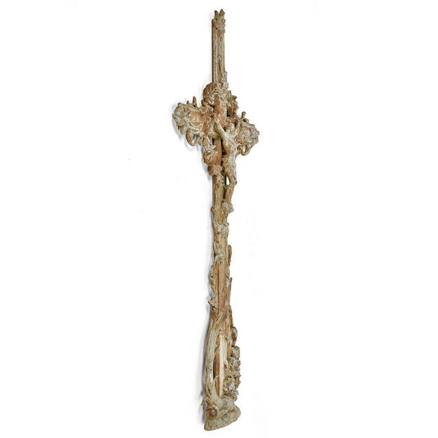 Large Cast Iron Crucifix For Sale - Image 3 of 7