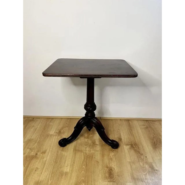 Victorian Mahogany Square Top Lamp Table, 1860s For Sale - Image 9 of 9