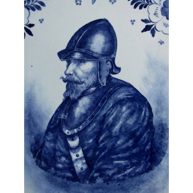 An Antique Royal Bonn Old Delft Plaque or Bowl. The Plaque is decorated with the portrait of a soldier and has a pierced...