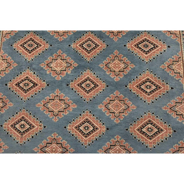 2020s Bokhara Jaldar Rug 6’3” X 9’3” Blue Wool Tribal Hand-Knotted Oriental Carpet For Sale - Image 5 of 13