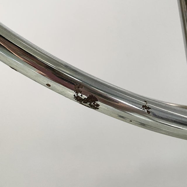 Italian Bar Stool with Brown Leather Bicycle Seat and Chromed Metal, 1970s For Sale - Image 11 of 18