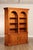 High Quality Acanthus Carved Birch Wood Open Double Bookcase Over Cabinet Storage