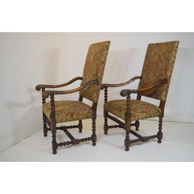 19th-Century French Louis XIV-Style Fauteils (Pair) For Sale - Image 9 of 12