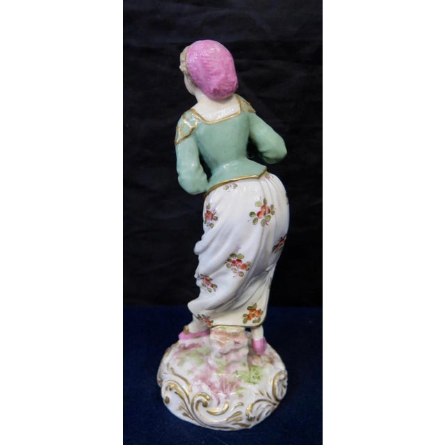 White Vintage Meissen Porcelain Figure of a Woman For Sale - Image 8 of 12