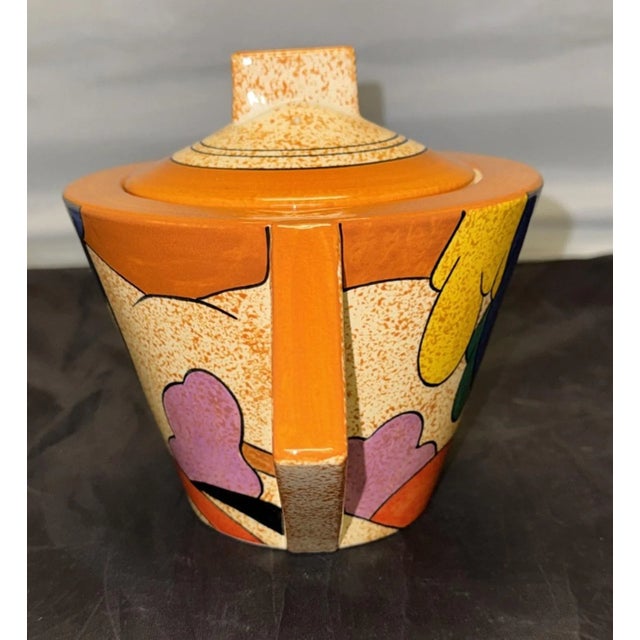Clarice Cliff Clarice Cliff Bizarre Autumn Trees Teapot Mma 1993 Art Deco Painted Reproduction For Sale - Image 4 of 14