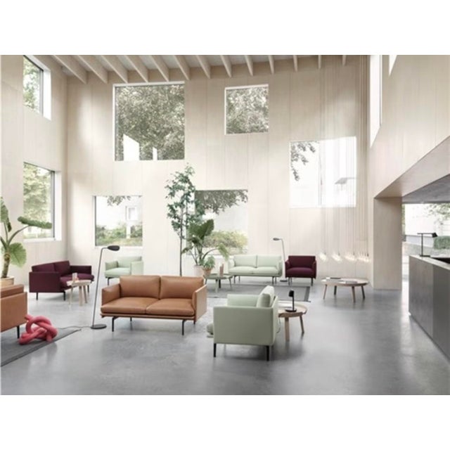 Metal Muuto Outline Two-Seater Sofa in Cognac Refine Leather by Anderssen & Voll, 2010s For Sale - Image 7 of 8