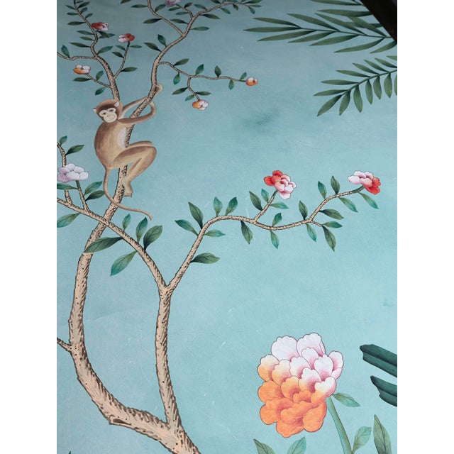 Not Yet Made - Made To Order Hand-Painted Chinoiserie Tropical Garden Mural on Edo Xuan Paper – 7 Panels For Sale - Image 5 of 10