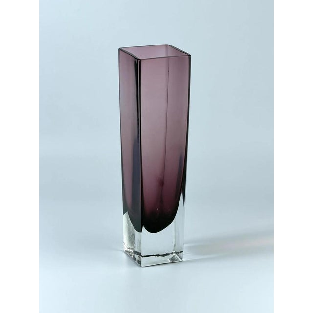 Mid-Century Modern Vintage Swedish Sommerso Glass Vase, 1970s For Sale - Image 3 of 9