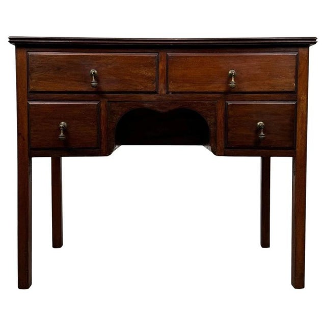 Antique Early 20th Century English Edwardian Mahogany Writing Table, 1890s For Sale - Image 12 of 12