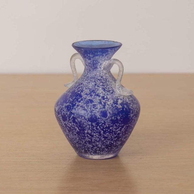 Italian 1960s Italian Blue Scavo Vase For Sale - Image 3 of 10