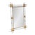 1970s French Lucite and Brass Faux Bamboo Wall Mirror For Sale