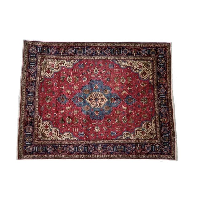 1970's Persian Tabriz Rug , 9'8" X 12'5" For Sale In New York - Image 6 of 6