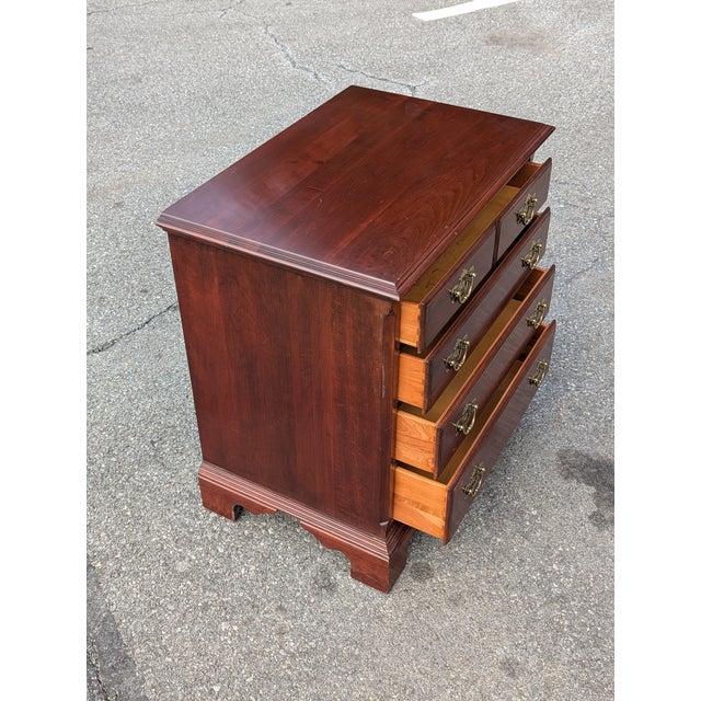 Brown Vintage Knob Creek Traditional Mahogany 4-Drawer Nightstand For Sale - Image 8 of 9