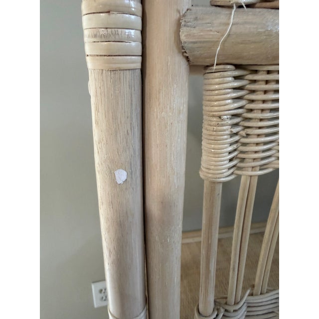 Vintage Palm Beach Rattan & Wicker Étagère For Sale - Image 10 of 12