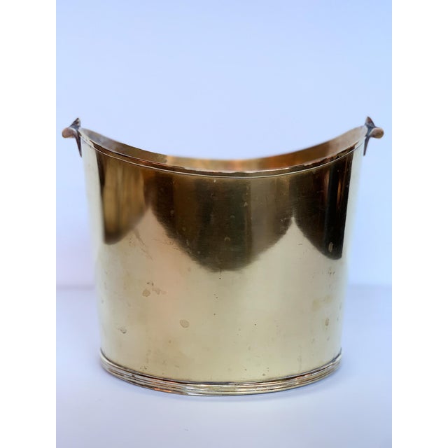 Late 20th Century Vintage Brass Champagne Billecart-Salmon Ice Bucket For Sale - Image 5 of 13