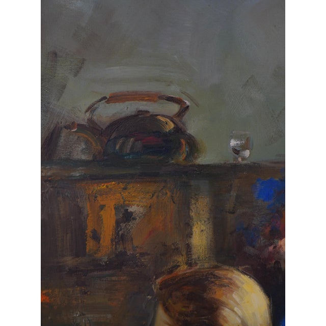 1970s Kramer Artist-Signed Oil Painting on Canvas of Two Girls For Sale - Image 5 of 13