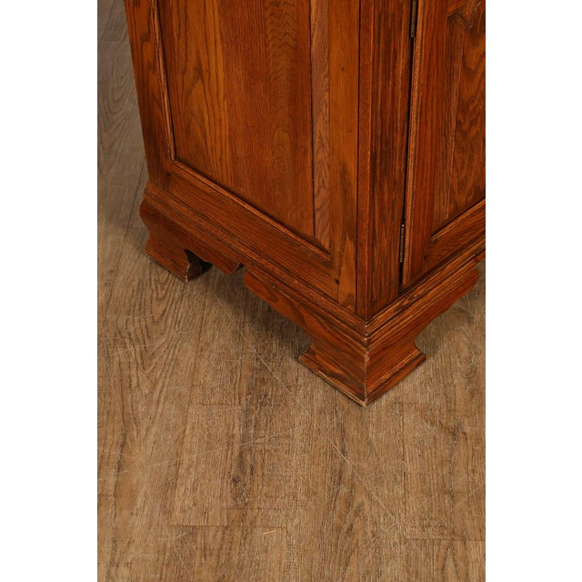 Ethan Allen Traditional Oak Lighted China Cabinet For Sale - Image 12 of 18