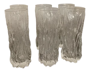 Vintage Italian Glass Glasses- Set of 6