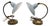 Vintage Italian Brass and Powder Blue Aluminum Table Lamps from Stilnovo, 1950s, Set of 2 For Sale