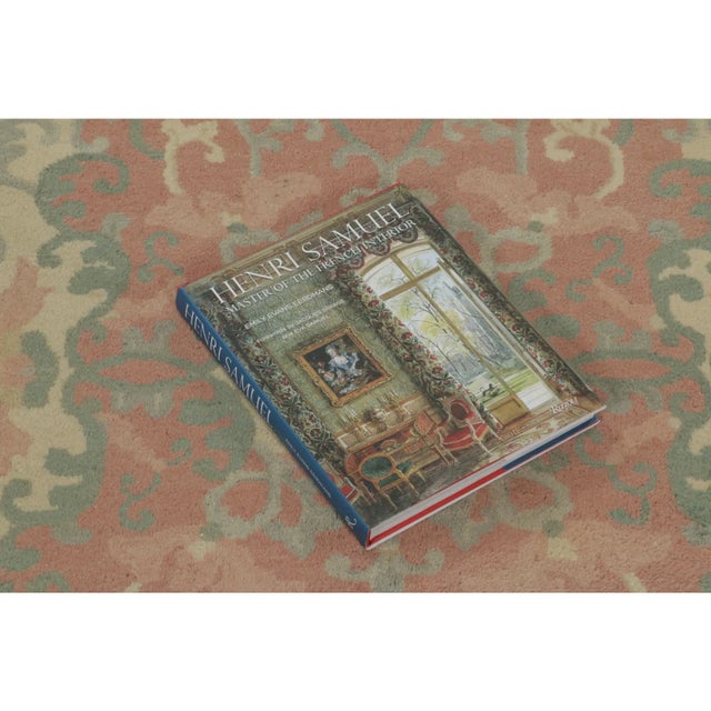 Antique Chinese Hooked Rug With Floral Medallion & Vine Design - Rug & Kilim For Sale - Image 9 of 9