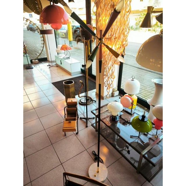 Black Vintage Sputnik Floor Lamp from Stilnovo, 1960s For Sale - Image 8 of 18