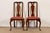 Henredon Queen Anne Solid Mahogany Side Chairs or Dining Chairs, Pair For Sale - Image 13 of 13