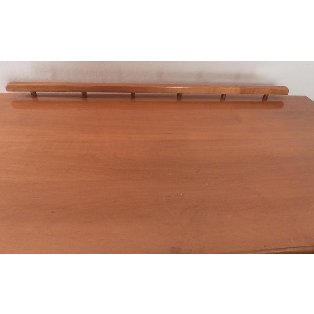 1950s Mid Century Mod American Solid Rock Maple Shutter Door Hifi Cabinet For Sale - Image 4 of 11