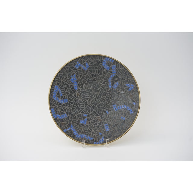 Mid-Century Modern Mid-Century Mosaic Wall Plate attributed to R. Zimmermann for Ritter, 1950s For Sale - Image 3 of 8