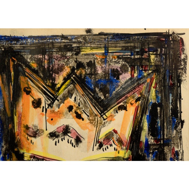 1950s "King of the Blues" - b.b. King Portrait in Watercolor and Ink on Paper by John Martin Socha For Sale - Image 5 of 9