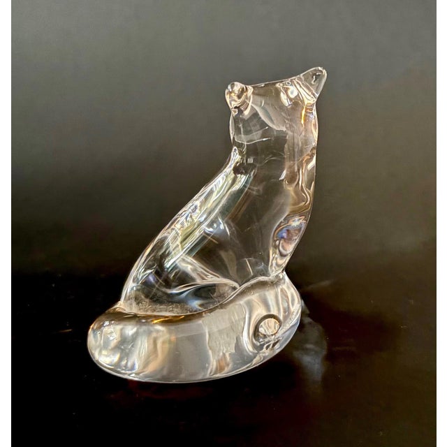 Beautiful vintage Hadeland Norwegian Crystal Fox. It measures 2 3/4" tall x 2 3/8" wide, signed “Hadeland” (signature...