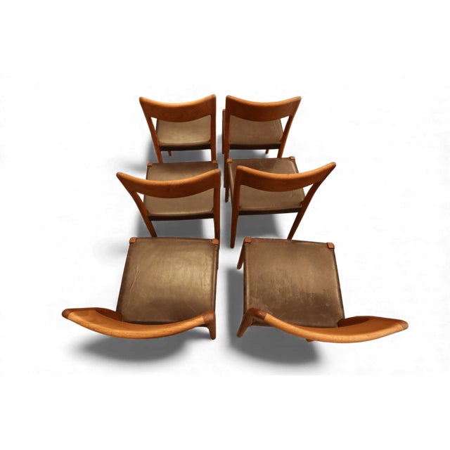Danish Dining Chairs in Teak and Leather, 1960s, Set of 6 For Sale - Image 18 of 18