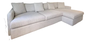 Crate and Barrel Lounge Deep 2 Piece Sectional Sofa With Chaise Lounge
