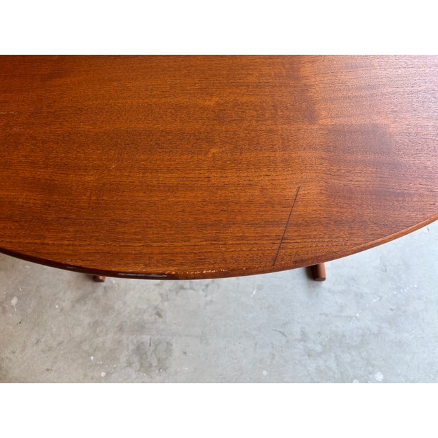 Vintage Danish Teak Drop Leaf Dining Table For Sale In San Diego - Image 6 of 15
