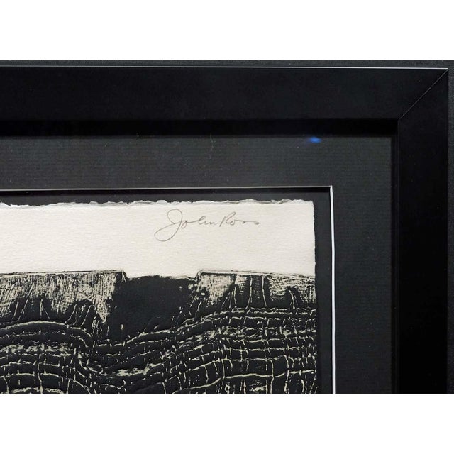 John Ross "Escarpment" Hand Signed Collagraph Etchings Framed Obo! For Sale - Image 4 of 5