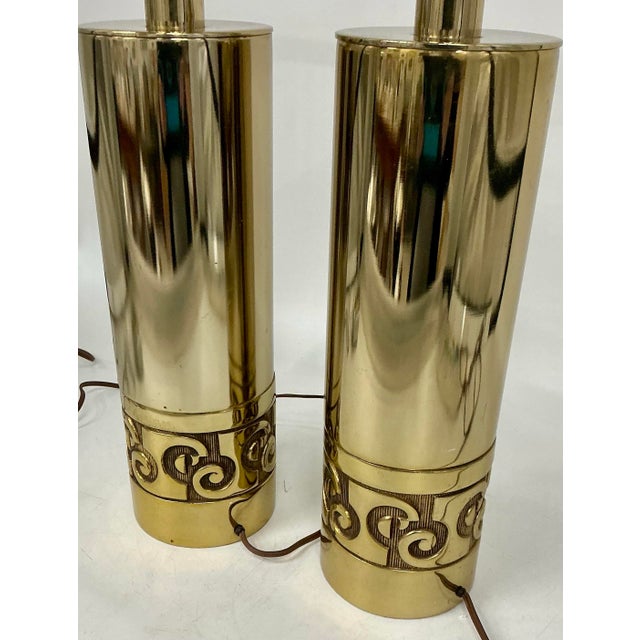 1970s Pair of Modernist Table Lamps by Pierre Cardin for Laurel. For Sale - Image 5 of 12