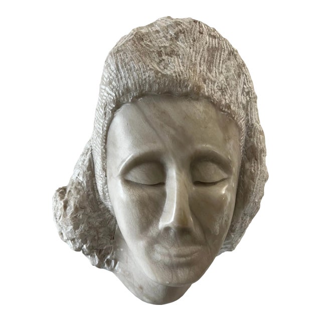 Vintage Bust of a Woman Meditating or Sleeping For Sale
