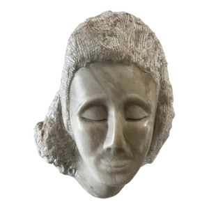 Vintage Bust of a Woman Meditating or Sleeping