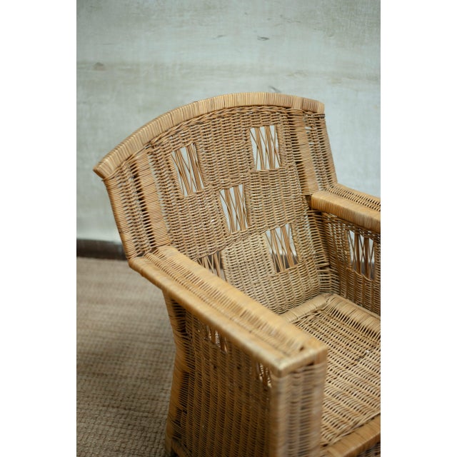 Ascona Model Wicker Chairs by Vivai Del Sud, 1970s, Set of 2 For Sale - Image 10 of 12