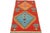 1950s Vintage Moroccan Runner Rug, Red With Orange and Blue Medallions - Rug & Kilim For Sale - Image 5 of 8