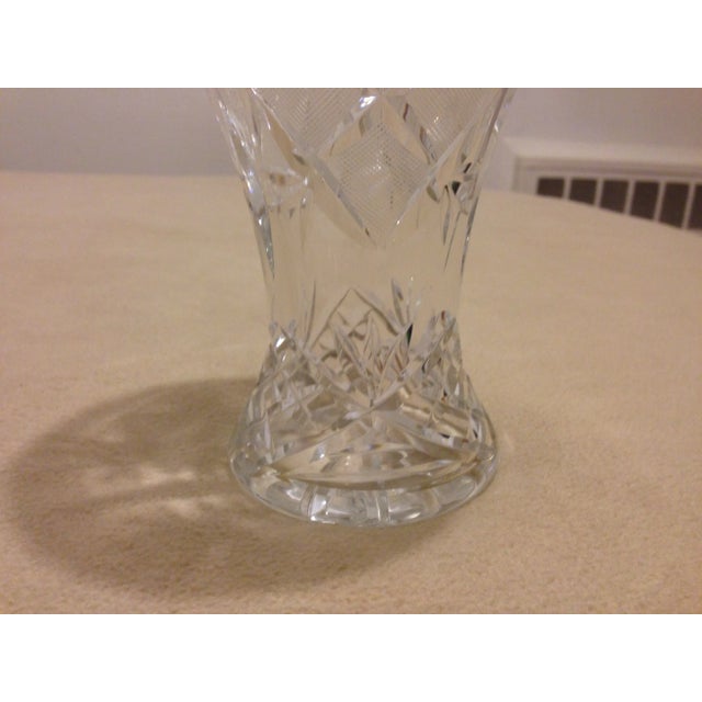 Vintage ABP American Brilliant Glass Corset Vase For Sale - Image 11 of 11