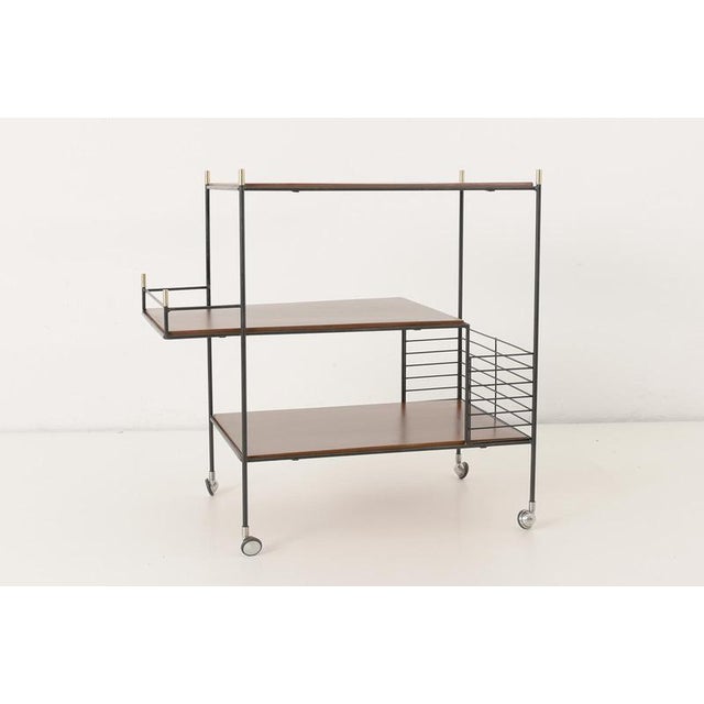 Bar Cart in Walnut, 1960s For Sale - Image 5 of 13