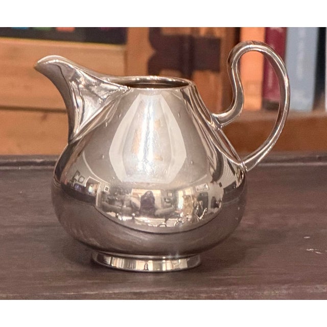 1960s 1960s Mid Century Modern John Prip for Reed and Barton. Dimension Tea and Coffee Service Set With Tray and Extra Coffee Pot. Silverplate - 6 pcs For Sale - Image 5 of 12