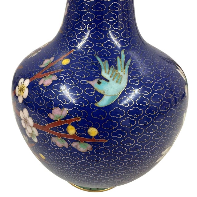 Mid-20th Century Hand-Crafted Antique Chinese Cloisonne Vase For Sale In Los Angeles - Image 6 of 12