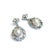 Bochic "Orient" Vintage Topaz & White Pearls Earrings Set 18K Gold & Silver For Sale - Image 4 of 18