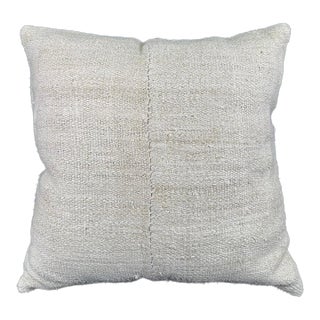 Turkish Hemp Pillow Cushion Natural Beige Pillow Cushion Cover 24"x24" For Sale