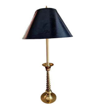 Vintage Barley Twist Brass Lamp
