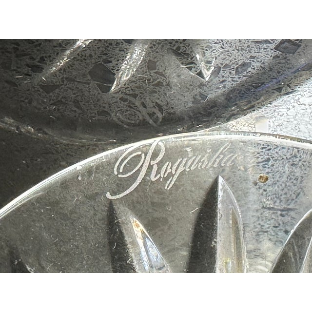 1970s Rogaska Richmond Signed Crystal Candlesticks Set of 5 Crystal Candlesticks For Sale - Image 4 of 4