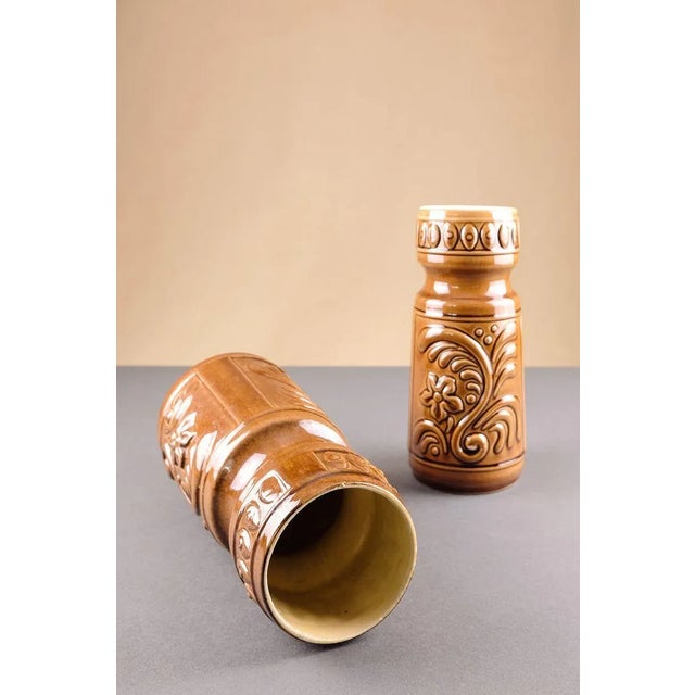 Vintage Ceramic Vases from VEB BKK, 1970s, Set of 2 For Sale - Image 3 of 12