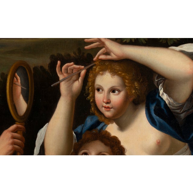 Domenichino, actually Domenico Zampieri (after), Rinaldo and Armida in Armida's Enchanted Garden, Baroque Italy, Circa 1700, Mythology For Sale - Image 13 of 14